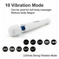 thumbnail image 6 of Cordless Personal Wand Electric Massager, Happon Rechargeable Handheld Back Massager Wand Massage with 10 Powerful Pulse Settings for Deep Muscles Pain Relief (White), 6 of 6