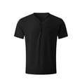 thumbnail image 4 of Gamivast Mens Henley Shirts Solid Color Henley Neck T-Shirts Short Sleeve Casual Shirts Muscle Fit Soft Breathable Daily Streetwear Athletic Golf Top, 4 of 7