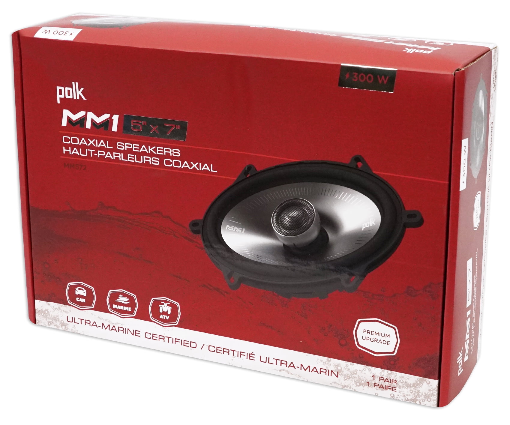 2 Polk Audio MM572 5x7 600w Car Audio//Marine Speakers+Rockmat+Free Speaker
