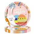 thumbnail image 2 of Guozer Easter Tableware Set, Disposable Tableware for Bunny Party, Easter Decor Party Supplies, 24x (7/9 In Plates + Paper Cup + Napkin + Knife + Fork + Spoon), 2 of 4