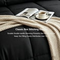 thumbnail image 7 of BedTreat Down Alternative Comforter with Corner Tabs - All Season Quilted Full Size 240 GSM Black Comforter, Machine Washable Microfiber Bedding, 7 of 7