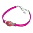 thumbnail image 1 of Quarantine and Chill Novelty Suede Leather Metal Bracelet, 1 of 6