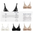 thumbnail image 5 of Bxsruta Wirefree Lace Bralette for Women Comfort Lightly Padded Wireless Bra Seamless Thin Straps V Neck, 5 of 8