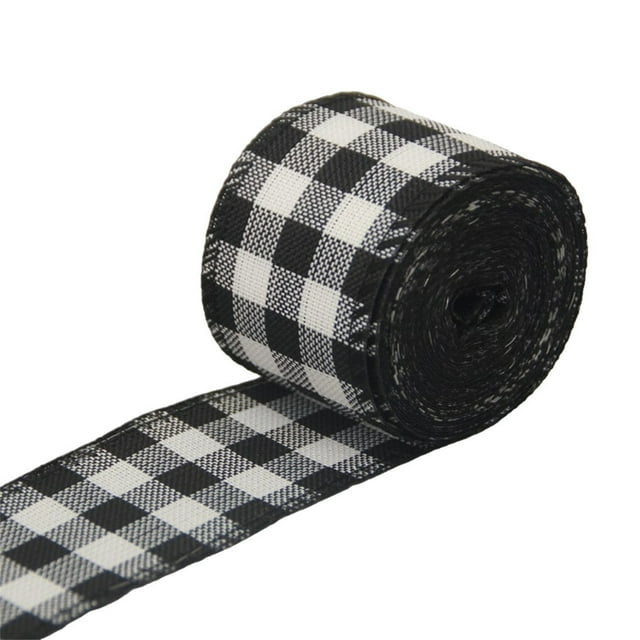 Christmas Ribbon Portable Party Decoration Classic Plaid House Decorations Exquisite Decorative Accessories for Celebration 6 Width 4cm