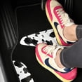 thumbnail image 6 of CAR GRAND Waterproof Faux Leather Carpet Car Floor Mats Universal Fit Anti-Slip Nibbs PVC Back Driver Heel Pad SUV, VAN Sedan Truck Set of 4 Pieses Cow Print, 6 of 6