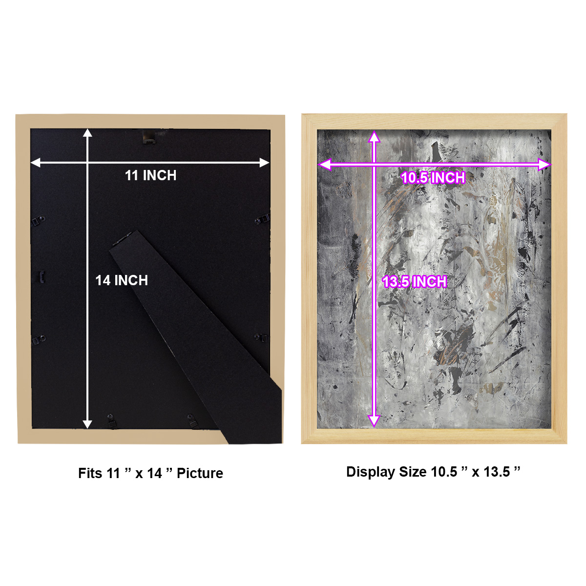 Ancient Marks II - Framed Print w/glass - Natural Wood