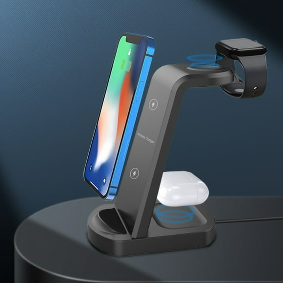 Wireless Charging Station,Charging Station for Multiple Devices,Wireless Charging Station 3 in 1 Charging Station for Multiple Devices 15W Wireless Charger Stand Ios/Android,Usb Charging Station