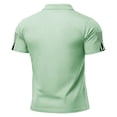 thumbnail image 3 of Polo Shirts for Men American Flag Print V Neck Short Sleeve Lapel Collar T-Shirt Fourth Of July Patriotic Star Relaxed Fit Workwear Tops, XL, #01 Light Green, 3 of 4