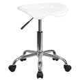thumbnail image 1 of Scranton & Co Tabouret de Bar Réglable avec Base en Chrome Blanc, 1 of 7