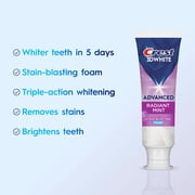 (3 pack) Crest 3D White Advanced Teeth Whitening Toothpaste, Radiant Mint, 2.4 oz