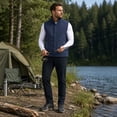 thumbnail image 3 of Youthup Men's Quilted Vest with Stand Collar - Wind-Resistant Thickened Sleeveless Jacket for Business Casual & Commuting, 3 of 14