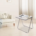 thumbnail image 2 of Modern Foldable Acrylic Tray Table TV Tray Small Folding Desk Freestanding 26.77in, 2 of 15