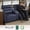 Navy Blue, variant on MCombo 73" Wall Hugger Power Loveseat Recliner with Console for Small Spaces, RV, 360° Swivel Tray Table, Armrest Storage, Orange