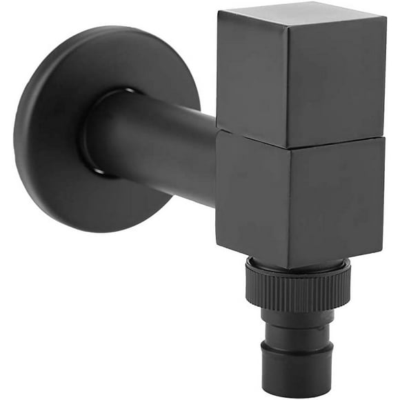 Cold Water Faucet Square Handle Copper Washing Machine Sink Faucet Basin Water Tap Wall Mount Laundry Faucet for Bathroom Kitchen(G1/2 Thread)