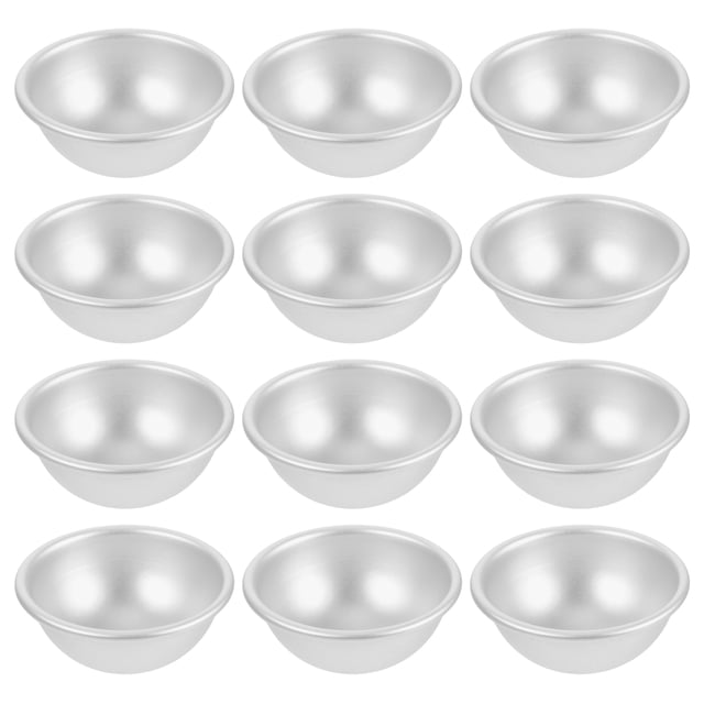 ColoMX 12 moldes para bombas de baño: moldes semiesféricos de aleación de aluminio de 5,8 x 2,8 cm. Kit para crear tus propias bombas de baño artesanales.