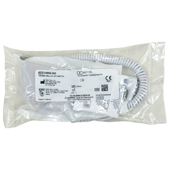 Welch Allyn Suretemp 690/692 Thermometer Probe - 4' Rectal - 02892-000