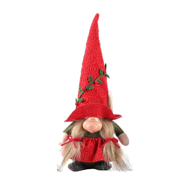 Ounissouiy Muñeca sin rostro, decoración bonita de escritorio, juguetes para niños, adorno de fiesta, accesorio decorativo para mesita de noche, Kits de decoración para fiestas Rojo Ounissouiy HA069092-01