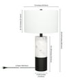 thumbnail image 5 of Evelyn&Zoe Liana 24" Tall Table Lamp with Fabric Shade, Marble/Black/White, 5 of 6