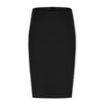 thumbnail image 6 of Women's Stretch High Waist Pencil Skirt Below Knee for Bussiness Office Wear Bodycon Midi Skirts Goth Skirt Black XL, 6 of 7