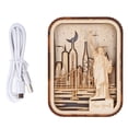 thumbnail image 2 of Luz De Noche Tallada En Madera, Lámpara De Mesa Tallada En Madera Decorativa Para Dormitorio, 2 of 7