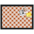 thumbnail image 2 of PinPix 18x13 Custom Cork Bulletin Board Argyle Burnt Orange Poster Board Has a Fabric Style Canvas Finish, Framed in Argyle Burnt Orange, by ArtToFrames (PinPix-634), 2 of 6