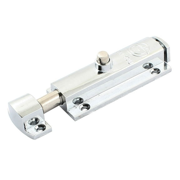 Unique Bargains Home Window Door Security 4" Length Automatic  Bolt Latch Lock Silver Tone