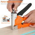 thumbnail image 2 of Versatile Handheld Stapler Kit with 1200 Staples - Includes U, T, and Door-Type Nails, Nail Puller, and Storage Box in Orange, 2 of 6