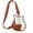 Brown, variant on Guitar Shaped Crossbody Bag, Unique Faux Leather Novelty Shoulder Purse