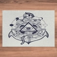 thumbnail image 5 of Ambesonne Boho Art Jigsaw Puzzle Durable Cardboard, Bohemian Occult Eye Anchor, 1000 pcs, Off White Navy Blue, 5 of 5