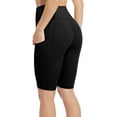 thumbnail image 6 of Sociala Women's Elastic Waistband Yoga Bike Board Shorts High Rise Sport Workout Shorts With Two Pockets, 6 of 6