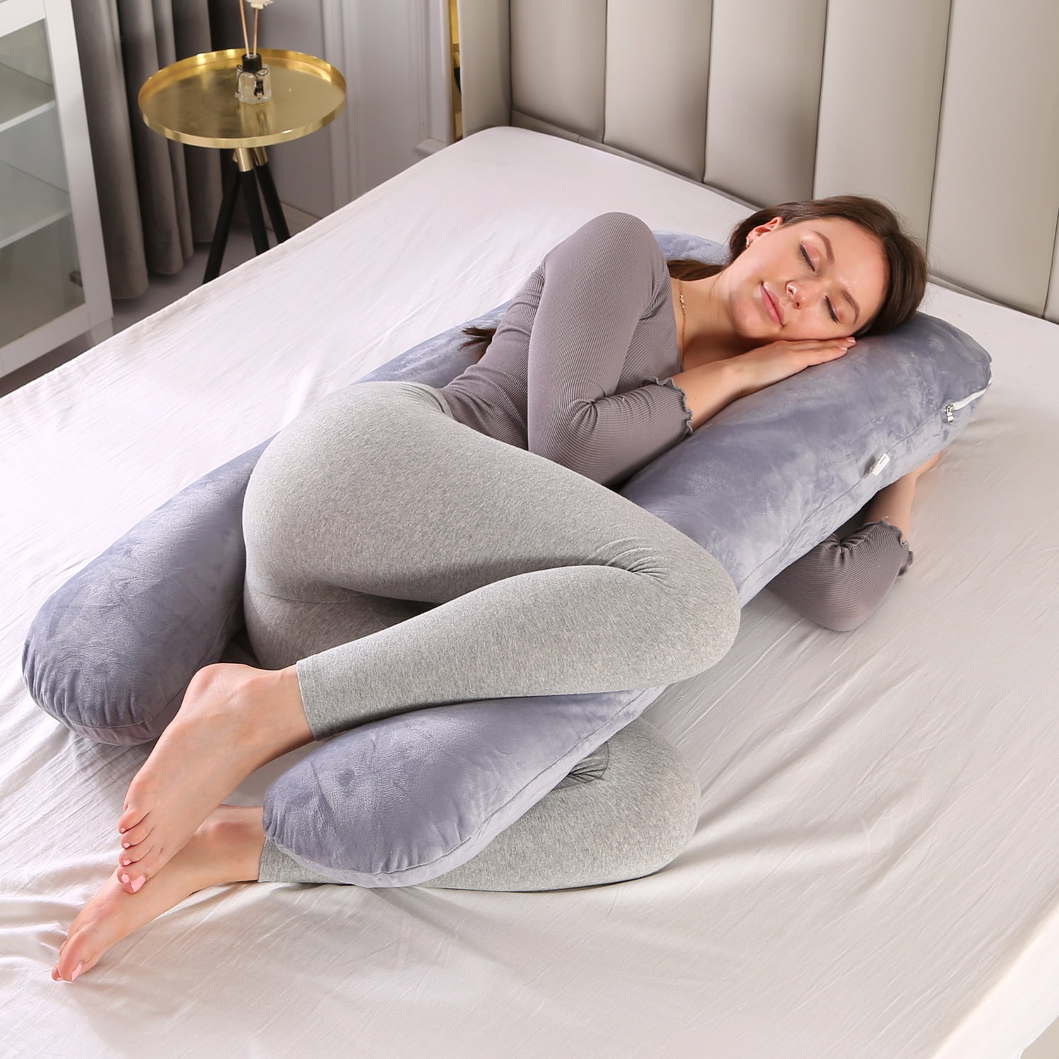 Pregnancy Pillow Maternity Belly Contoured Body U Shape Extra Comfort Bedding 