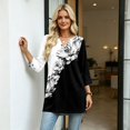 thumbnail image 5 of 3/4 Length Sleeve Womens Tops V Neck T Shirts Summer Clothes Basic Blouses Dressy Casual 2026 Spring Outfits, 5 of 7