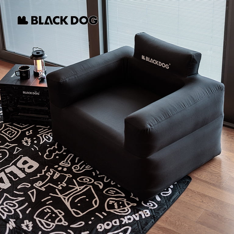 BLACKDOG, Inflatable Camping Sofa, Portable Air Couch with Build
