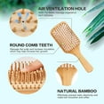 thumbnail image 2 of Cepillo para el cabello Apuakthei, cepillo de paleta desenredante de bambú de madera natural y juego de peine, cepillo ecológico para mujeres, hombres y niños, tipos de cabello fino, largo y rizado y, 2 of 8