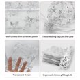 thumbnail image 3 of Bolsas de regalo Jexila, 100 unidades, organza, 13 x 18 cm, diseño de copos de nieve navideños, 3 of 7