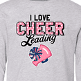 thumbnail image 4 of Inktastic I Love Cheerleading with Pom Poms and Megaphone Long Sleeve Youth T-Shirt, 4 of 5
