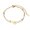 Gold B, variant on Fashion Double Chain Stacking 26 Letters Gold Stainless Steel Initials Bracelet For Women Girls Jewelry,17-22 cm,Brown