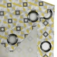 thumbnail image 4 of Ambesonne Geometric Grommet Curtain, Squares Rounds, 50" x 108", Charcoal Grey Marigold, 4 of 6