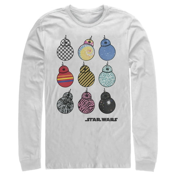 Men's Star Wars: The Rise of Skywalker BB-8 Fashion  Long Sleeve Shirt White Large
