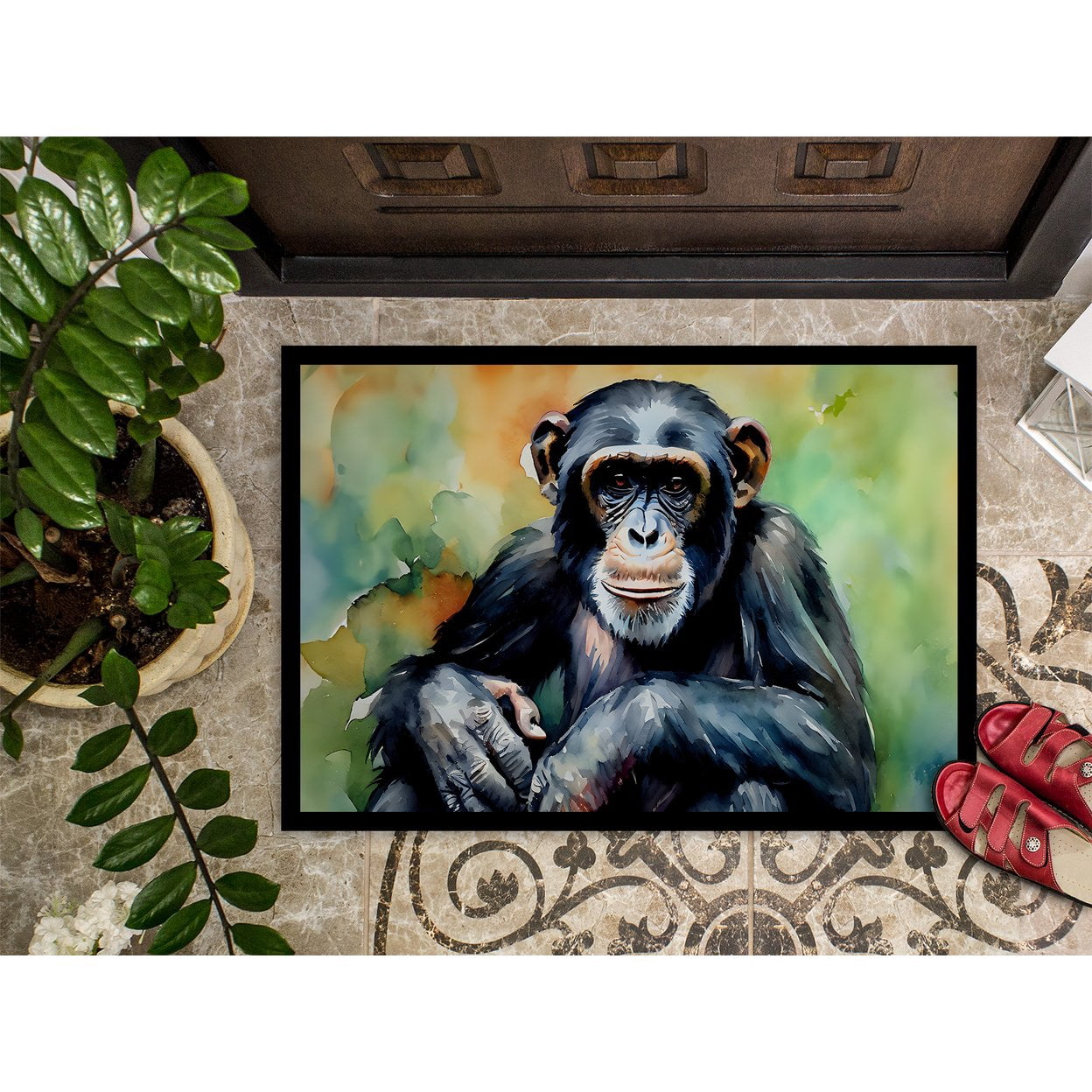Carolines Treasures DAC2894MAT 18 x 27 in. Chimpanzee Doormat