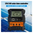 thumbnail image 4 of Solar Charge Controller PWM Controller With LCD Display 10A 20A 30A 12V 24V Dual USB 5V Output Solar Panel Charger Regulator, 4 of 6
