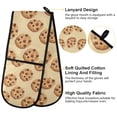 thumbnail image 4 of Dailycode Double Sided Oven Mitt with Loop Heat Resistant Kitchen Long Potholders 7" x 35" Chocolate Cookies, 4 of 6