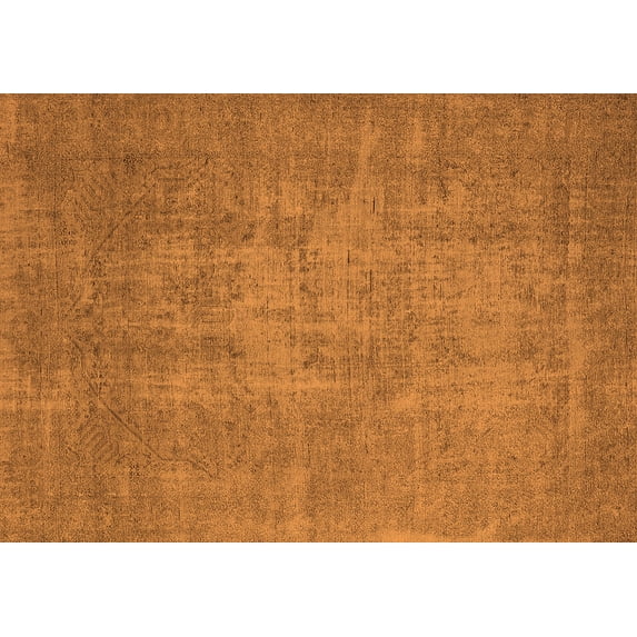 Ahgly Company Indoor Rectangle Oriental Orange Industrial Area Rugs, 4' x 6'