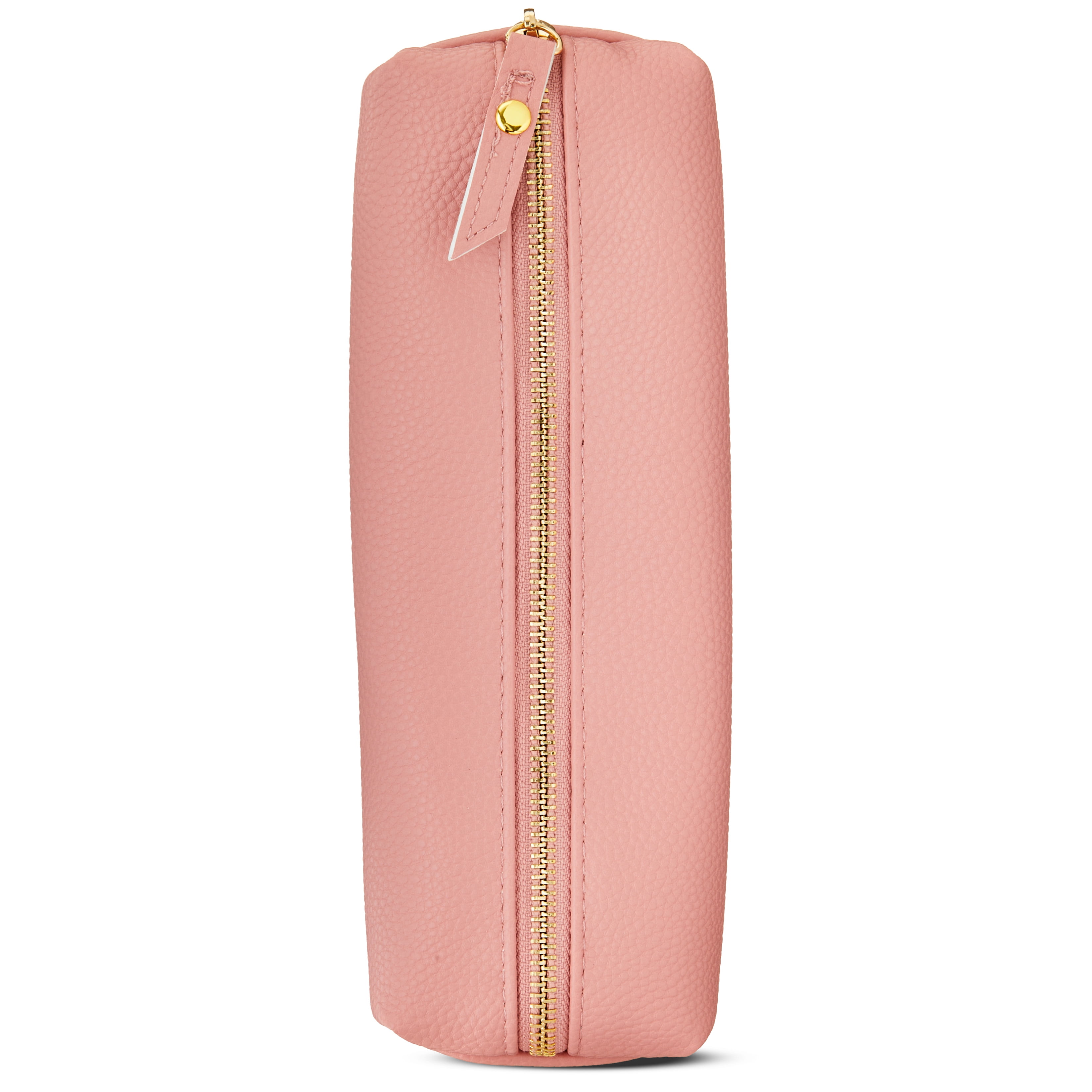 Pen + Gear Simulated Leather Pencil Pouch, Pink for Middle School