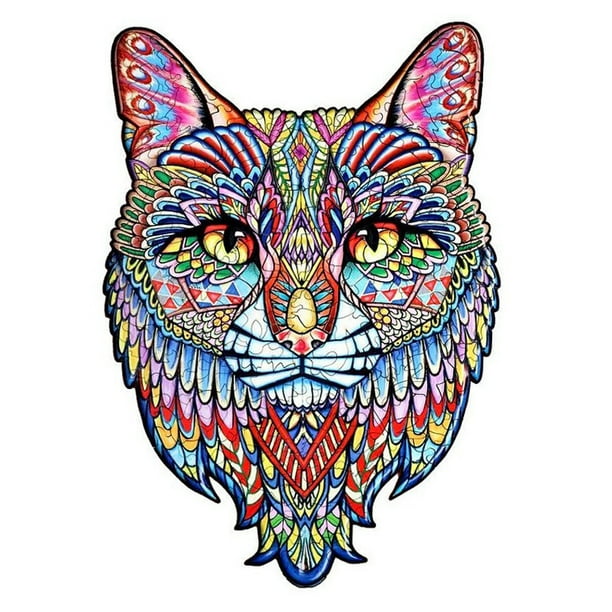 Toma Colorful Wooden Animal Puzzle Animalshaped Pieces Jigsaw Puzzle