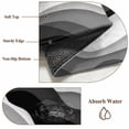 thumbnail image 5 of Ocean Waves Area Rugs 5x7 ft Gray White Wave Dark Gray Gradient Washable Rug Non Slip Indoor Carpet Absorbent Floor Mat for Living Room Bedroom Dining Room, 5 of 9