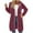 Wine, variant on Karight Womens Long Zip Up Oversized Drawstring Hooded Hoodie Jacket with Pockets Fall Winter Fleece Coats Sweatshirt for Women