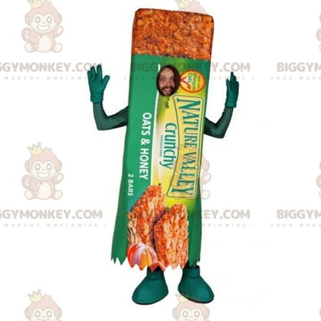 Giant cereal bar BIGGYMONKEY™ mascot costume. Cake BIGGYMONKEY™ Mascot Costume