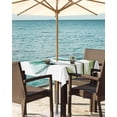 thumbnail image 3 of Boanket Outdoor Tablecloth with Umbrella Hole for Patio/Picnic/Party/Camping, Turquoise Aqua Tulips Waterproof Table Cloth Square Cover Washable, Pastoral Flower Floral Spring (54"x 54"), 3 of 7