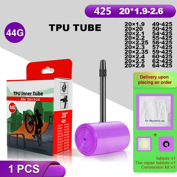 Ultralight 44g 20inch 425 20x1.9-2.6 bike Inner Tube TPU Tire for BMX425 bike